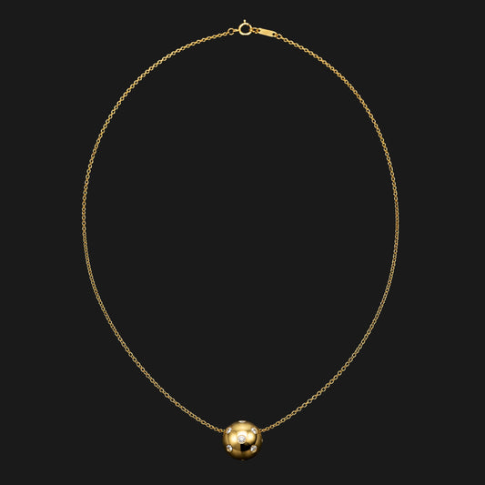 Tiffany & Co. Diamond 18k Gold Etoile Ball Pendant Necklace