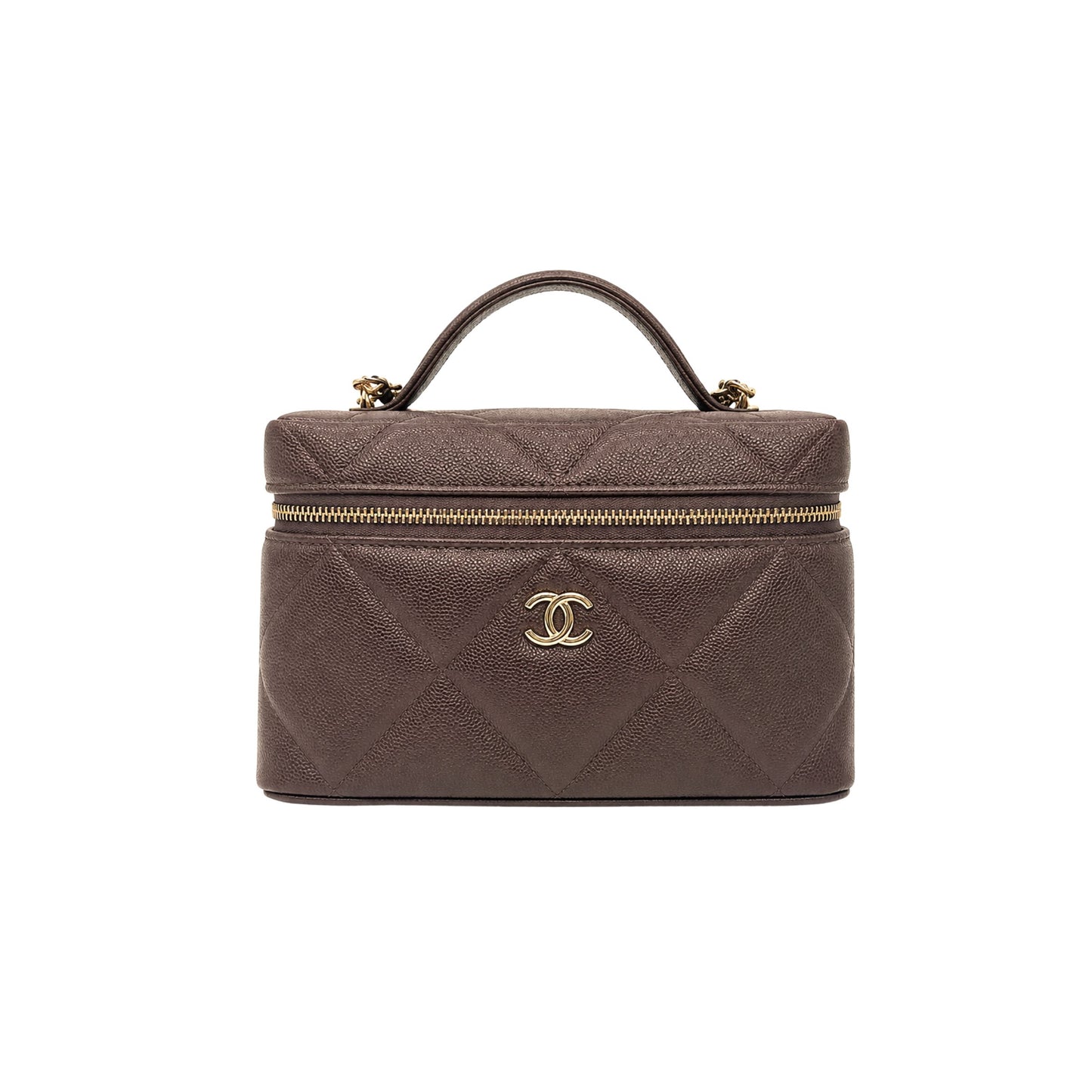 Chanel Slim Vanity Caviar Quilted Top Handle Bag