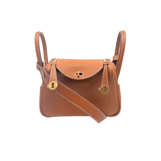 Hermes Mini Lindy 20cm Barenia Faubourg Leather