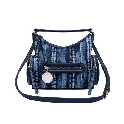 Stella McCartney Nylon Denim Print Dartmoor Shoulder Bag