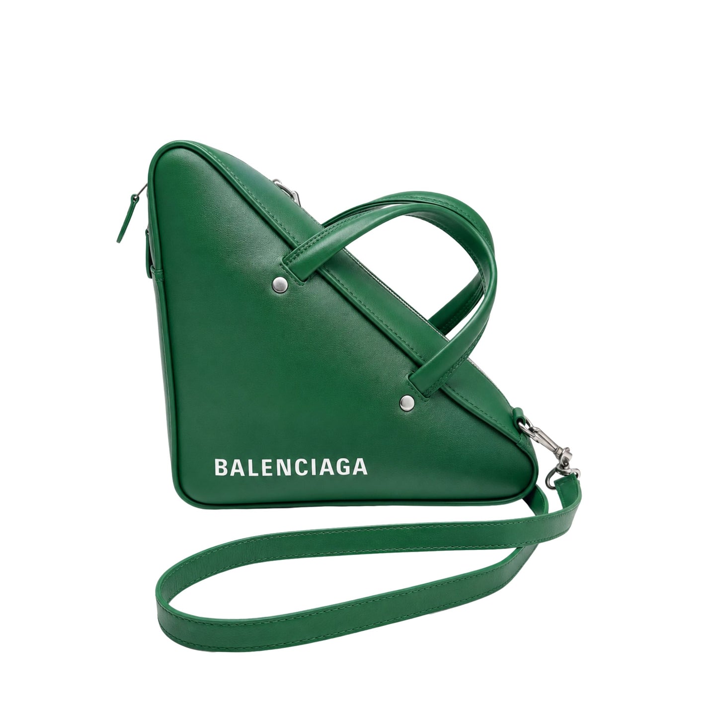 Balenciaga Green Triangle Duffle Crossbody