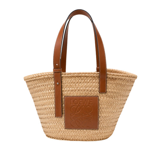 Loewe Raffia Basket Medium Tote