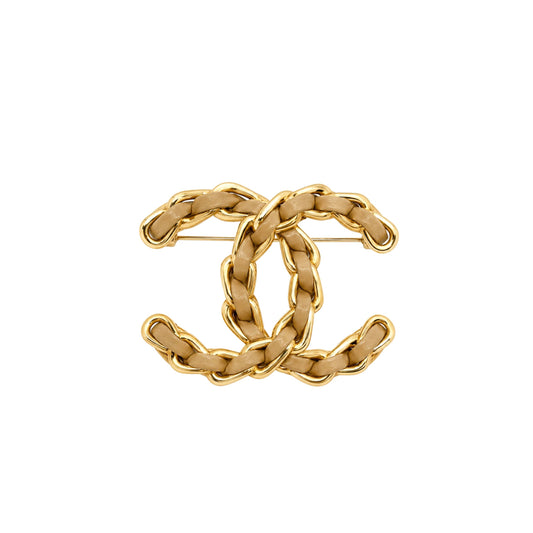 Chanel Gold Berge CC Brooch