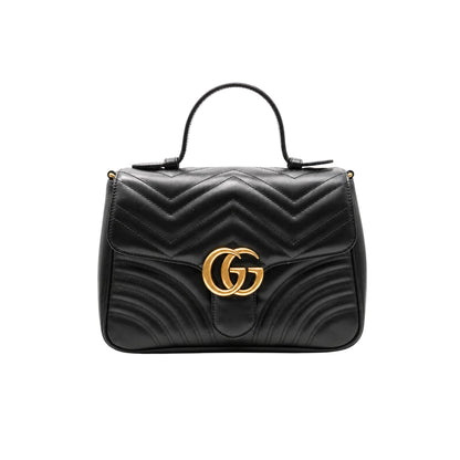 Gucci Black Marmont Small Top Handle Bag