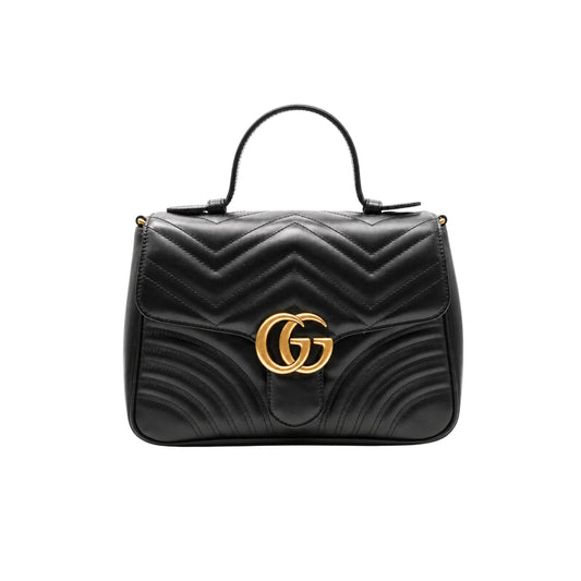 Gucci Black Marmont Small Top Handle Bag