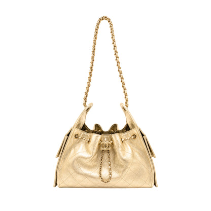 Chanel 25 Small Gold Shoulder Bag