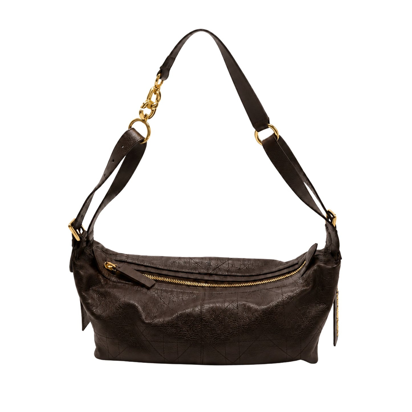 Christian Dior D-Journey Chocolate Plum Hobo Bag