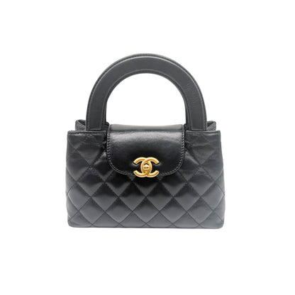 Chanel Kelly Nano Shopper in Black with Gold Hardware