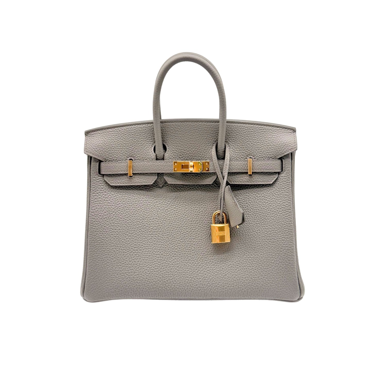 Hermes Birkin 25cm Etain with Gold Hardware
