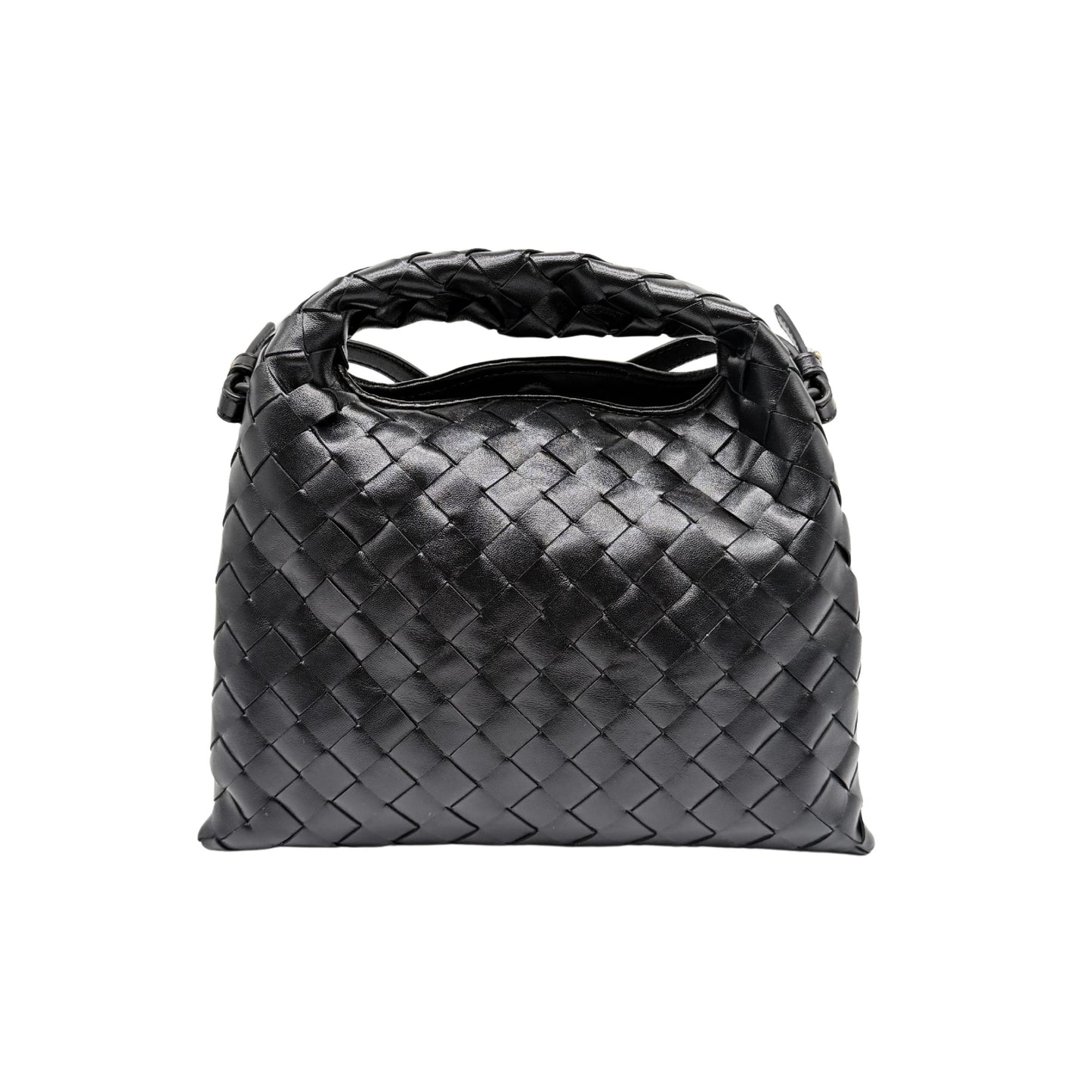 Bottega Veneta Black Mini Hop Bag With Strap