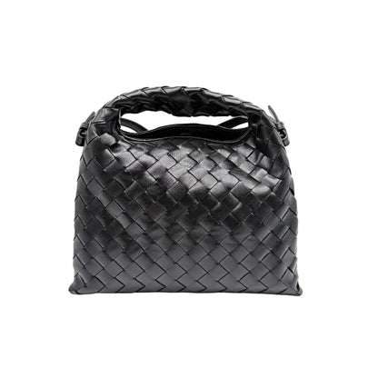 Bottega Veneta Black Mini Hop Bag With Strap