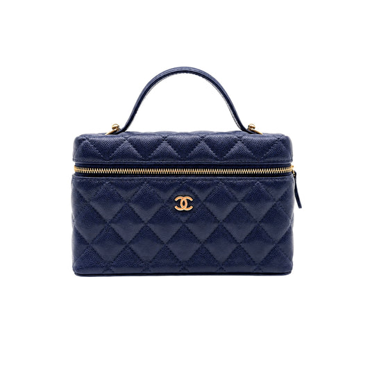 Chanel Navy Slim Vanity Crossbody