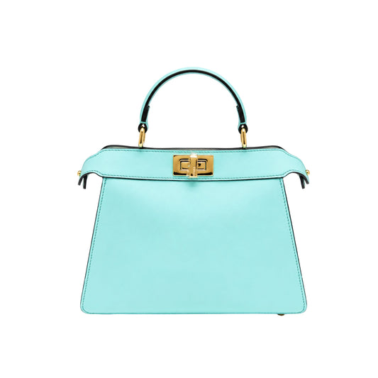 Fendi Small Peekabo Tiffany Blue Handbag