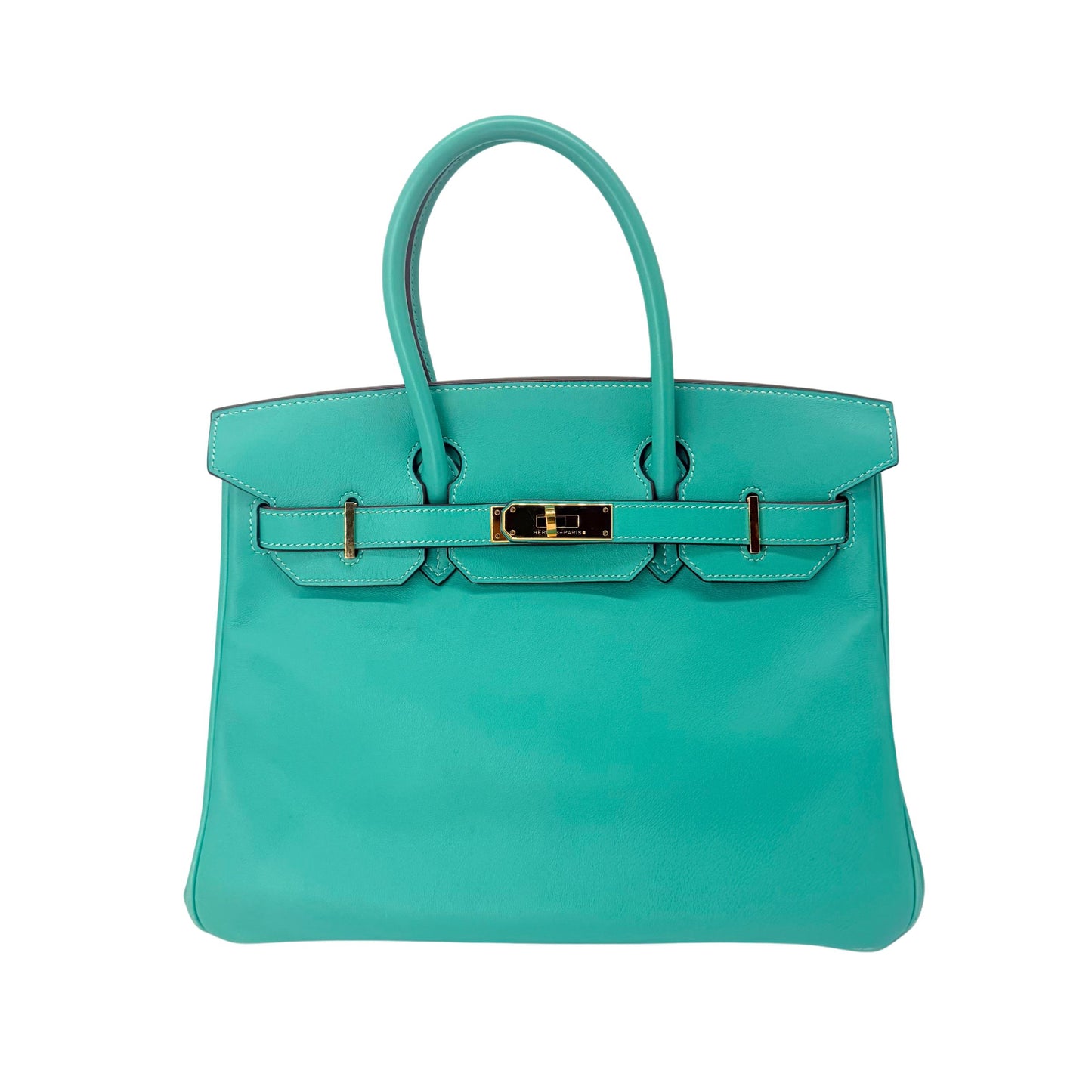 Hermes Birkin 30cm Lagoon Swift with Gold Hardware