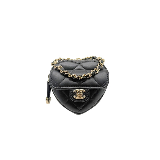 Chanel Black Heart Charm Bag