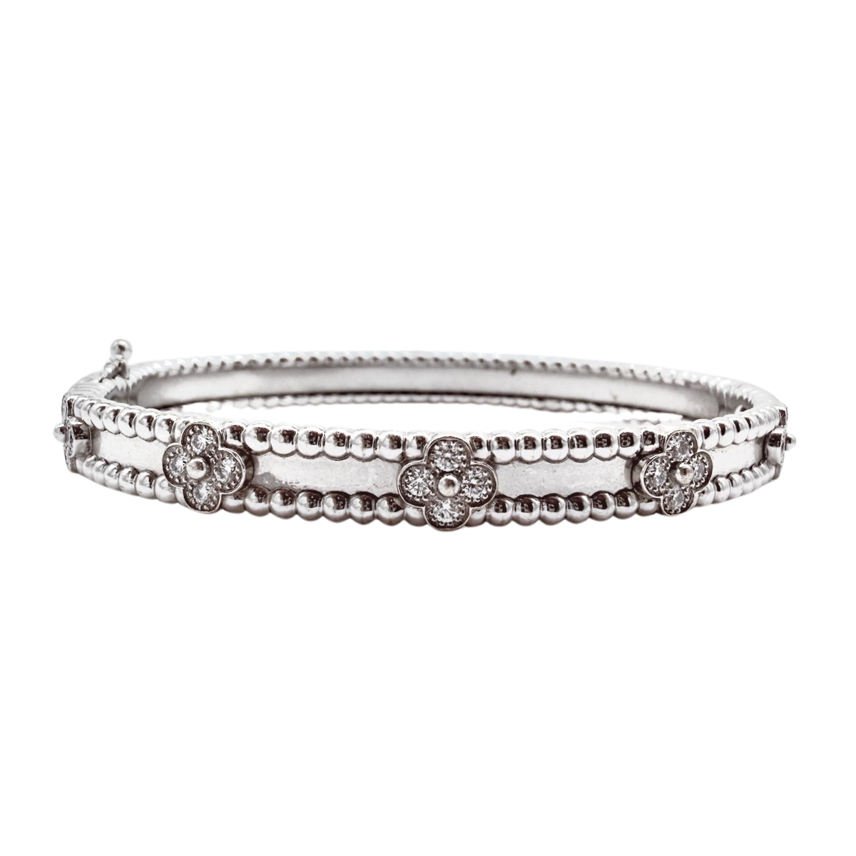 Van Cleef & Arpels Perlée Sweet Clovers Bracelet White Gold