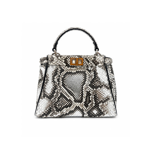 Fendi Peekaboo ISeeU Python Metallic Bag