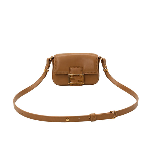 Fendi Nano Baguette Charm With Strap Crossbody Bag