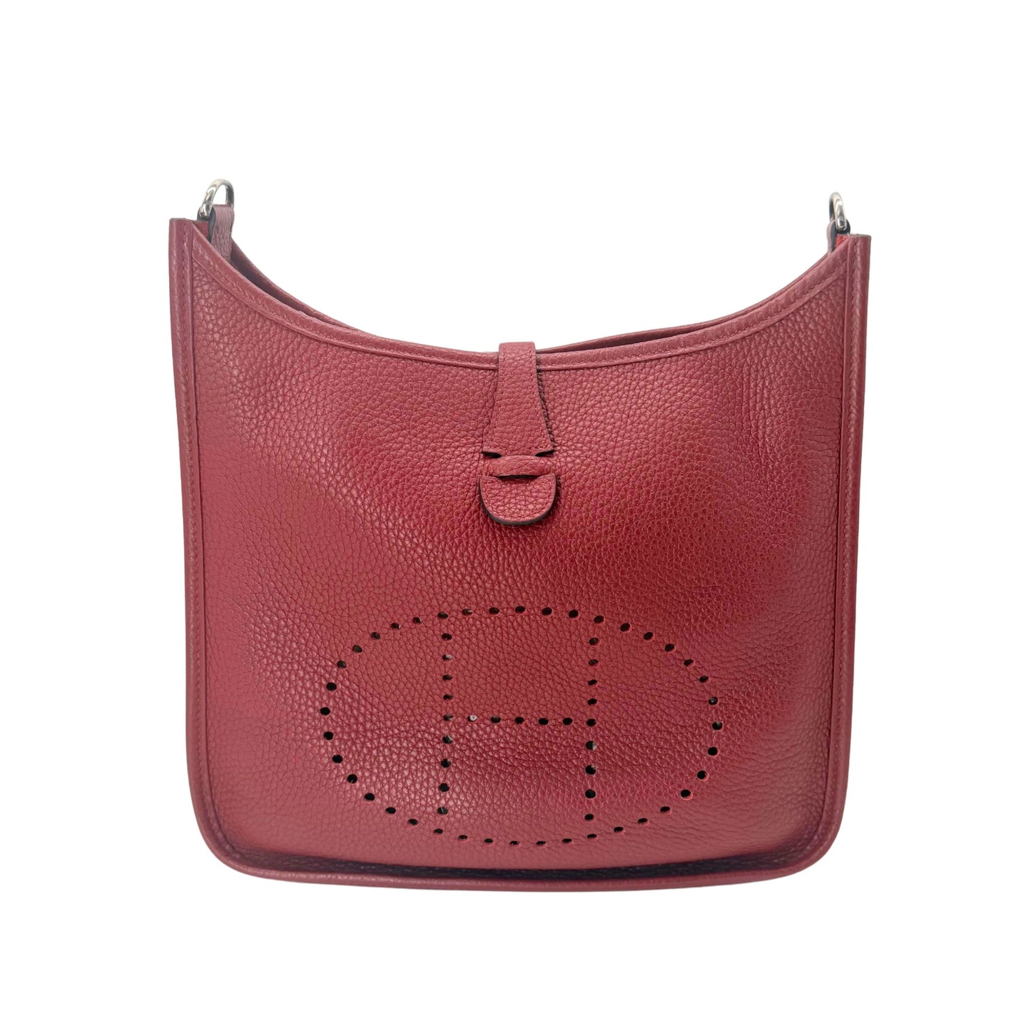 Hermes Evelyne PM Rouge H Palladium Hardware