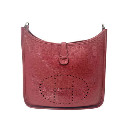 Hermes Evelyne PM Rouge H Palladium Hardware