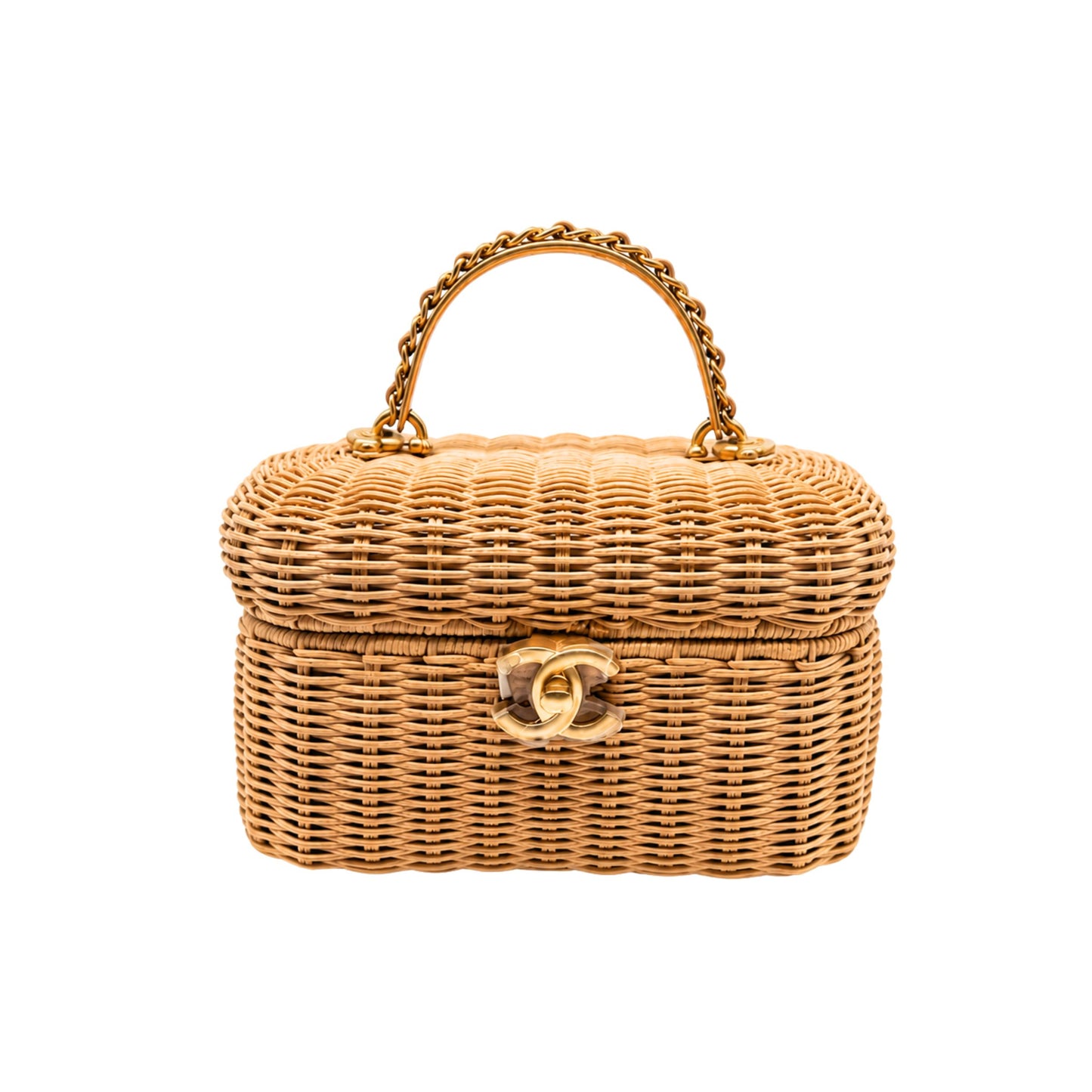 Chanel Braided Rattan Vanity Case