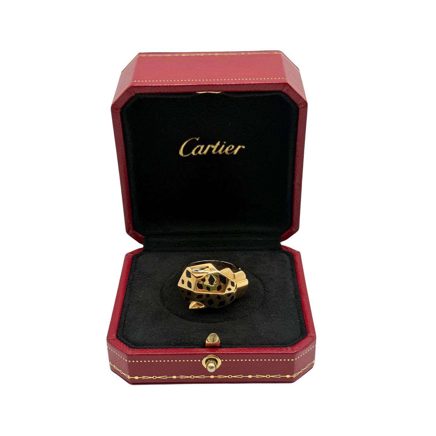 Cartier Panthere Onyx 18K Gold Ring