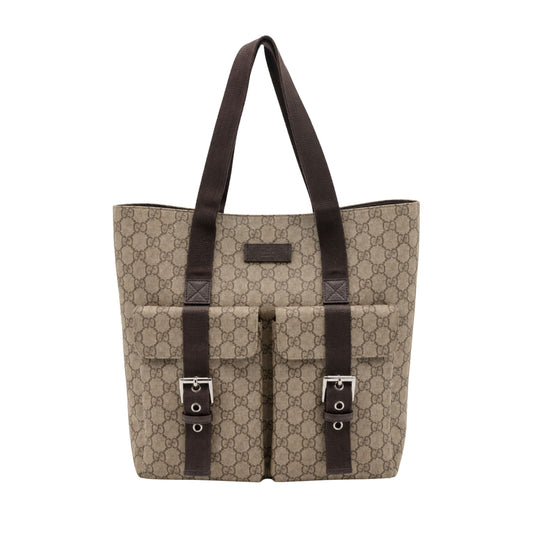Gucci Brown Monogram Coated Tote