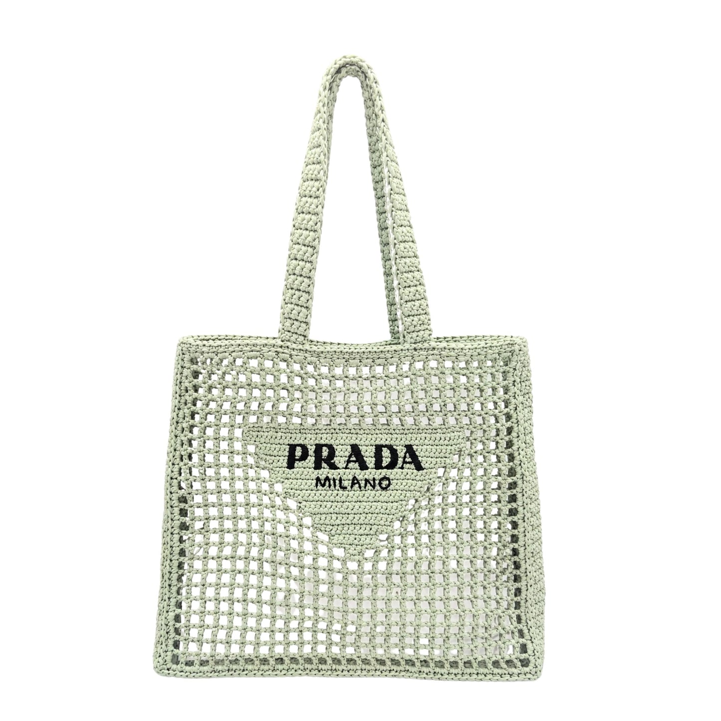 Prada Raffia Mint Green Tote