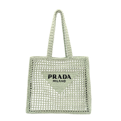 Prada Raffia Mint Green Tote