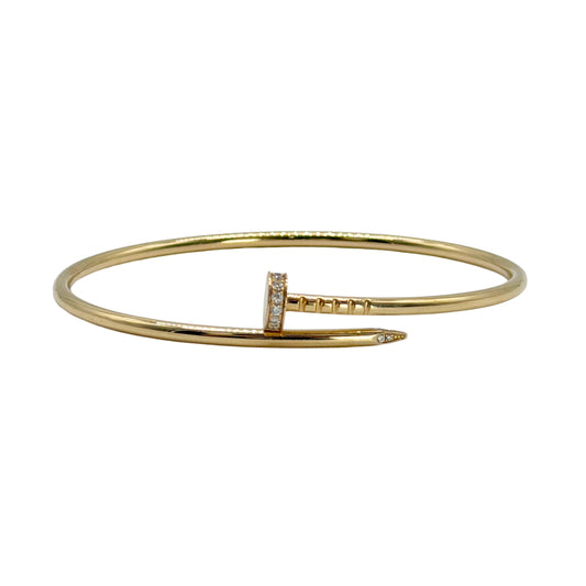 Cartier Juste un Clou Bracelet Gold with Diamonds, Small Model