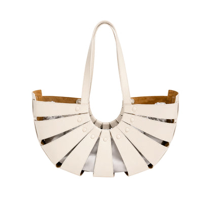Bottega Veneta White Shell Handbag