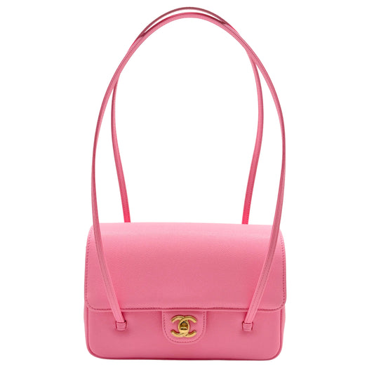 Chanel Coco Preppy Small Flap bag Pink Caviar
