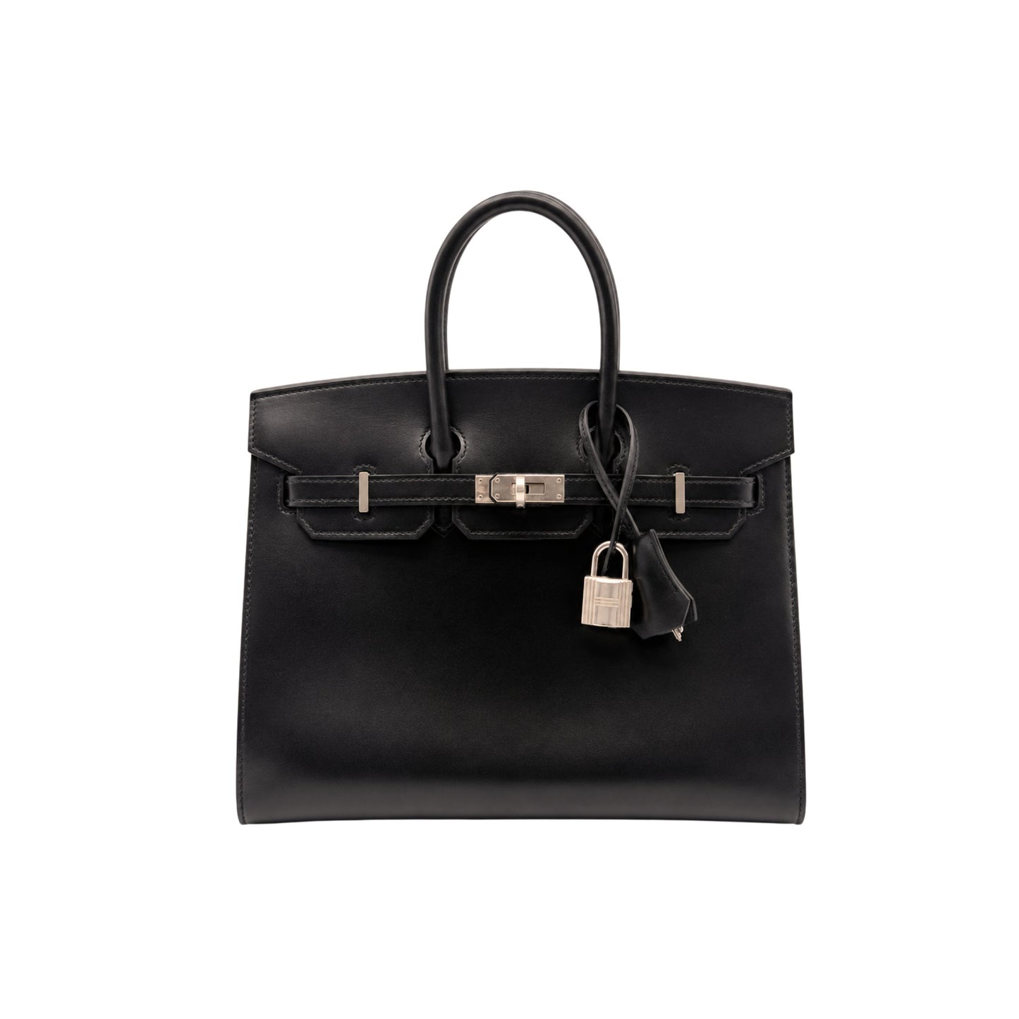 Hermes Birkin 25 in Black Box Calfskin with Palladium Hardware
