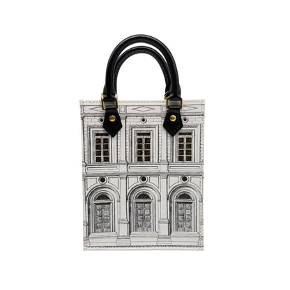 Louis Vuitton Black and White Monogram Petit Sac Plat with Strap