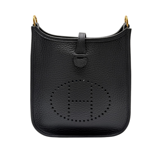 Hermes Evelyn TPM Black Clemence  Crossbody