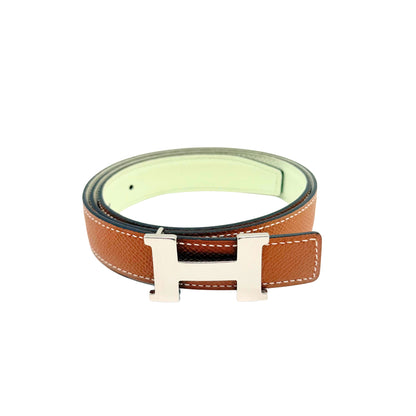 Hermes Constance Double Sided Belt Kit in Gold / Vert Fizz with Palladium Hardware