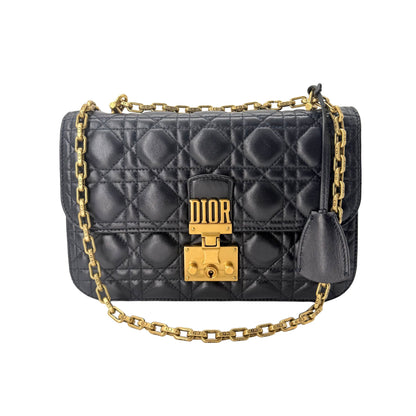 Dior Navy Dior Addict Cannage Flap Bag