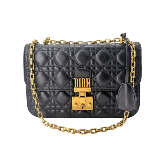 Dior Black Dior Addict Cannage Flap Bag