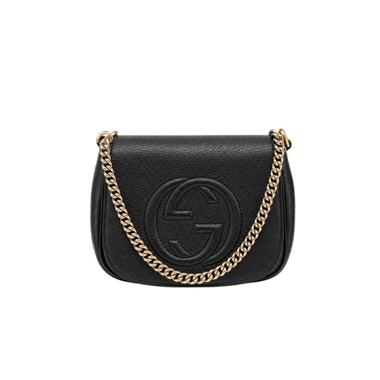 Gucci Black Soho Disco Small Pebbled Crossbody
