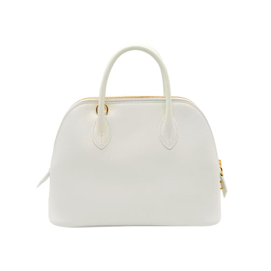 Hermes White Bolide 25cm