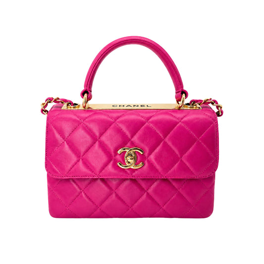 Chanel Trendy Small Dark Pink Flap Bag