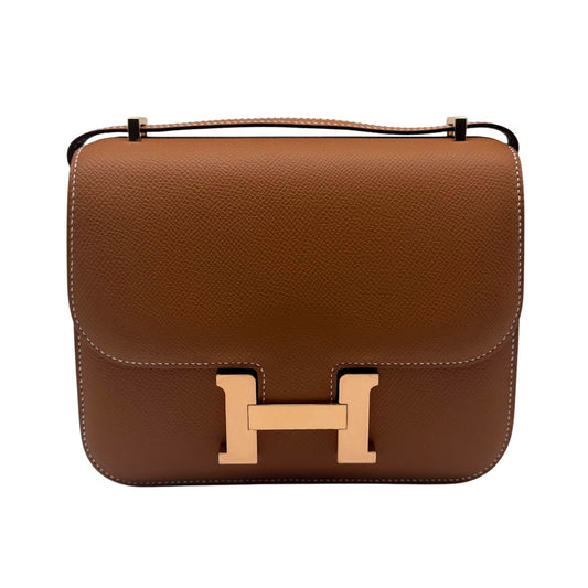 Hermès Constance 18 Rose Gold Epsom Gold Hardware
