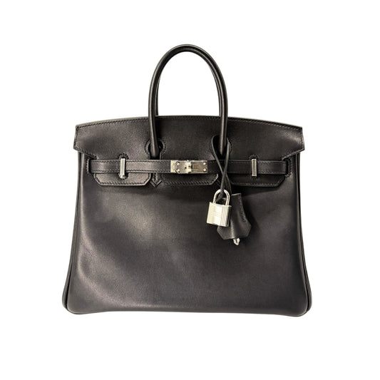 Hermes Birkin 25cm in Black Volupto Leather with Palladium Hardware