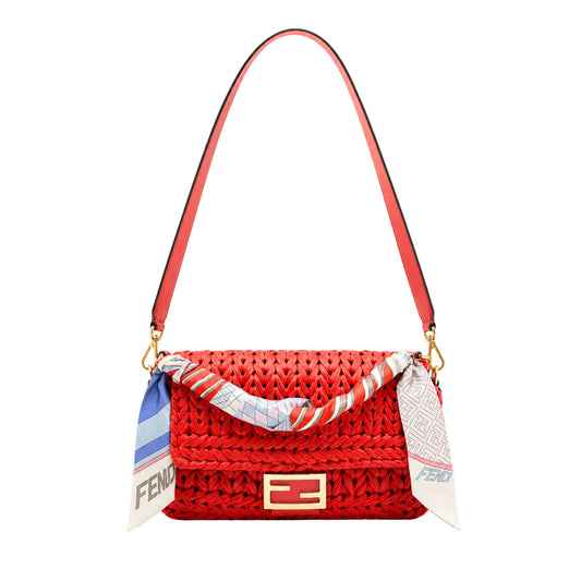 Fendi Baguette Lava Grace FF Woven Handbag