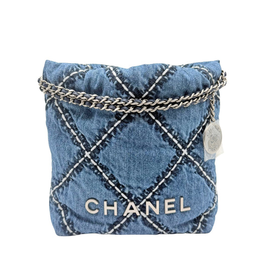 Chanel 22 Mini Denim Crossbody Bag