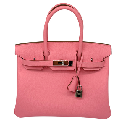 Hermes Birkin 30 Rose Confetti Epsom Palladium Hardware