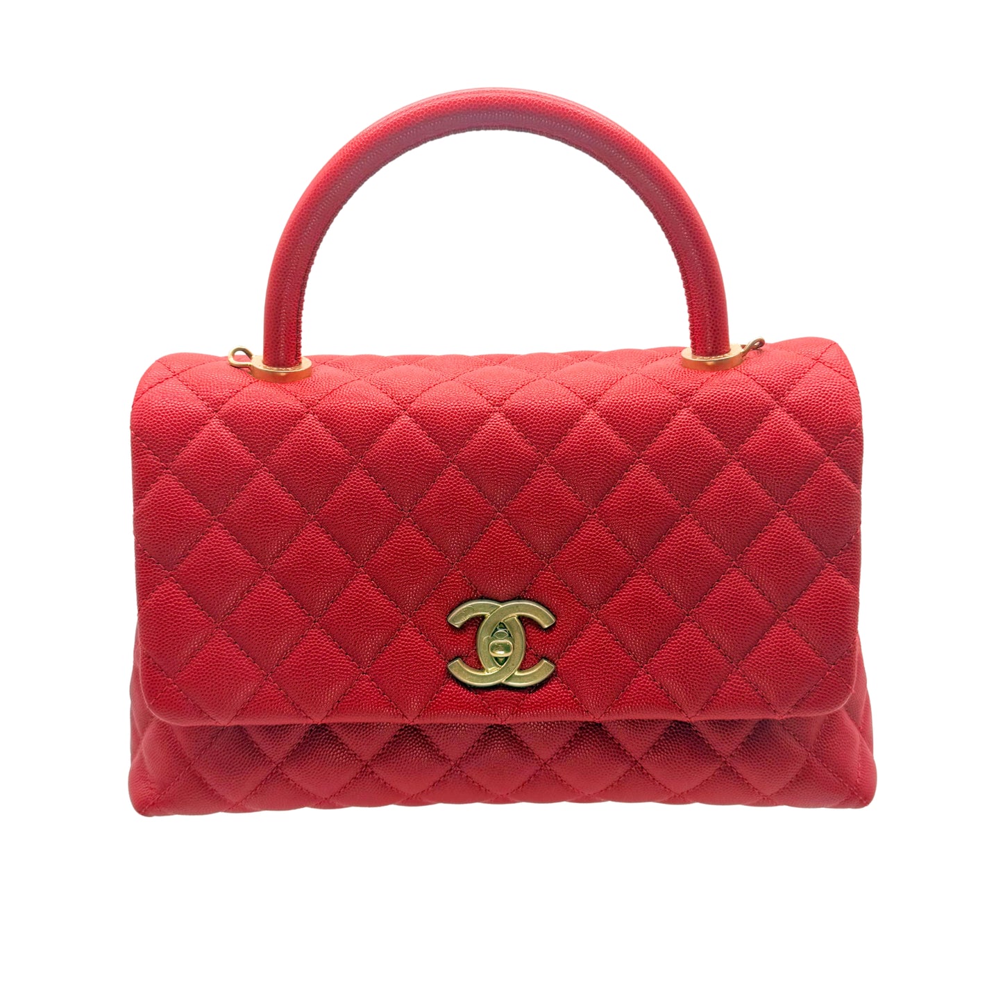 Chanel Small Coco Handle Red Flap