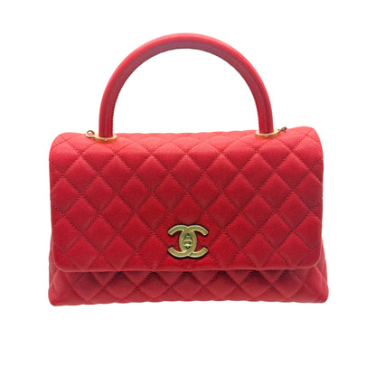Chanel Small Coco Handle Red Flap