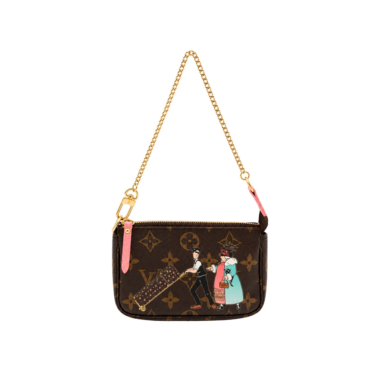Louis Vuitton Monogram Rose Traveler Mini Pochette