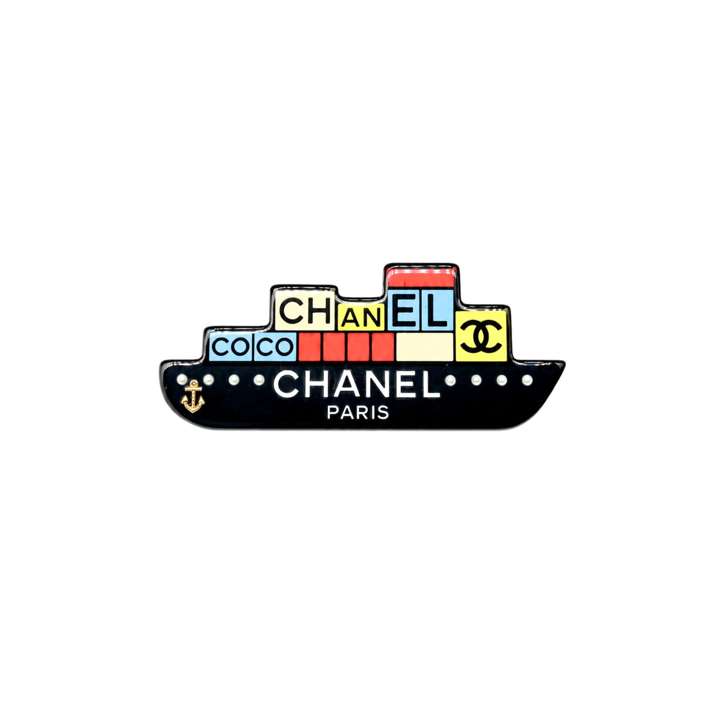 Chanel Cruise Ship Enamel Brooch